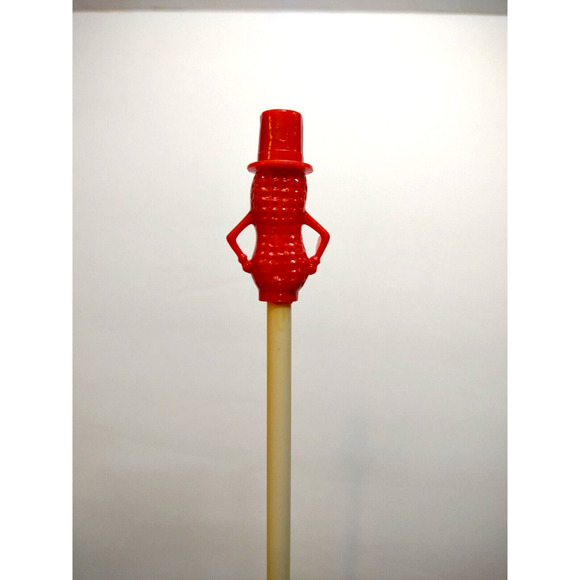 Mr Peanut Vintage Red Drinking Straw 1950s Planters Peanuts Pop Culture Plastic - Picture 4 of 5